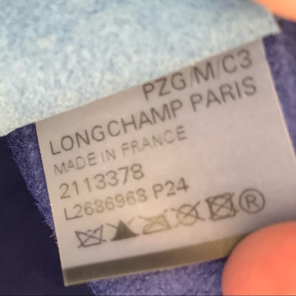 Longchamp Roseau Essential Cobalt Blue Pebbled Leather Medium Shoulder Tote Bag - Picture 10 of 10